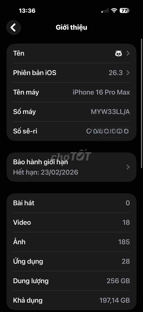 Bán Nhanh 16prm Đen như mới. Mua bán Điện thoại tại Quận Lê Chân Hải Phòng được đăng bởi Tên chưa cung cấp hình 1