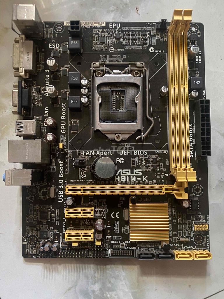 Mainboard ASUS H81M-K Đã qua sử dụng. Mua bán Linh kiện (RAM, Card...) tại Huyện Xuyên Mộc Bà Rịa - Vũng Tàu được đăng bởi Hậu hình 1