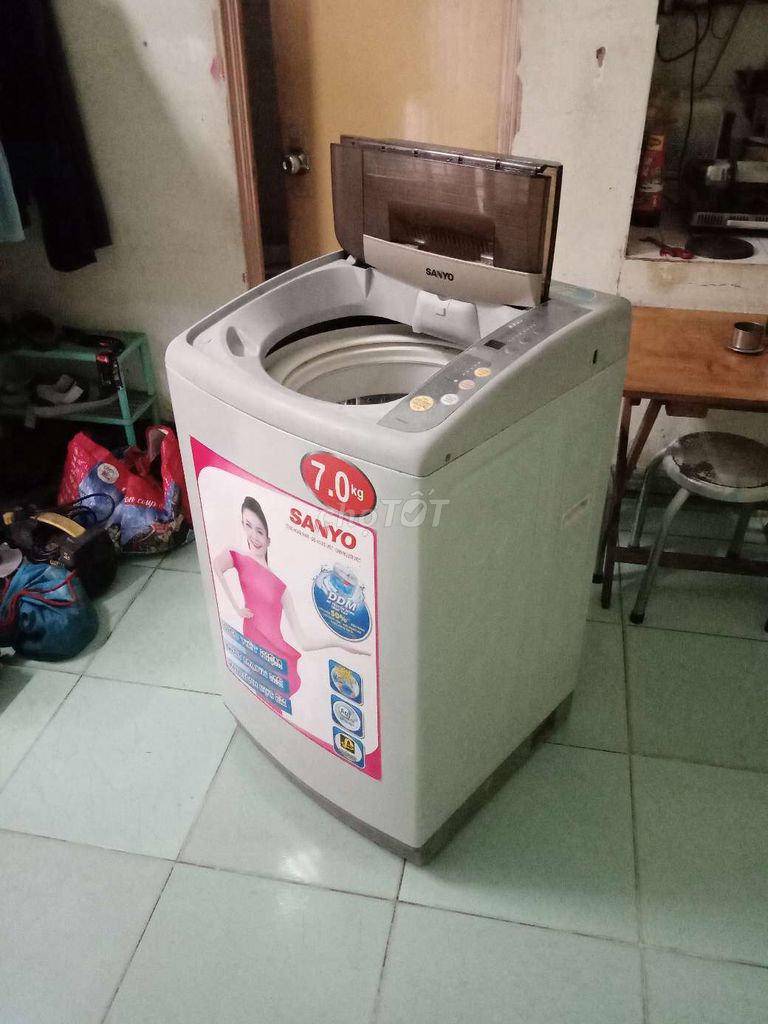 Bán máy giặt Sanyo 7 kg bao lắp đặt hoàn thiện