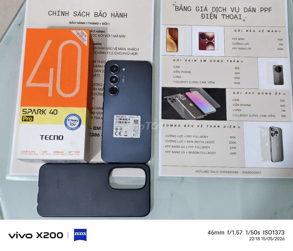 Tecno Spark 40 Pro Đen 128GB. Mua bán Điện thoại tại Thành phố Thủ Dầu Một Bình Dương được đăng bởi Bùi Văn Kỷ hình 1