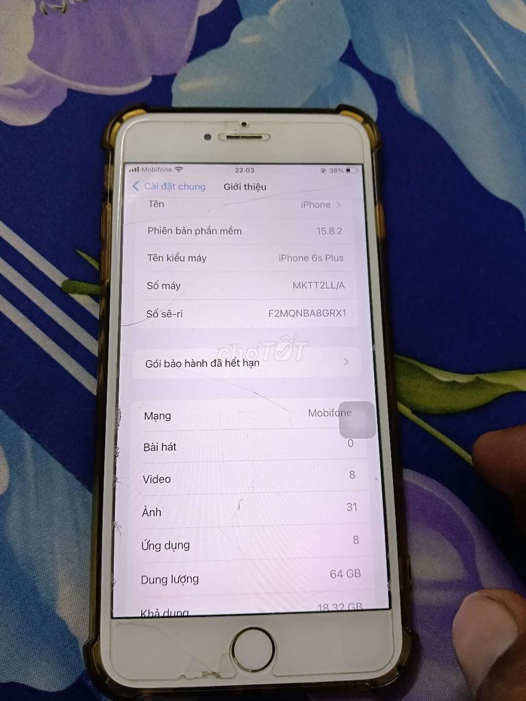 Apple iPhone 6s Plus 64GB Trắng. Mua bán Điện thoại tại Huyện Bình Chánh Tp Hồ Chí Minh được đăng bởi Vinh hình 1