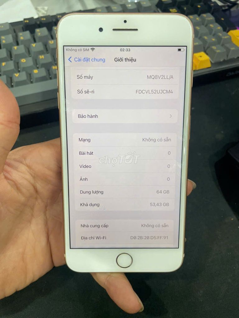 Apple iPhone 8 Plus 64GB Vàng hồng. Mua bán Điện thoại tại Quận Hai Bà Trưng Hà Nội được đăng bởi TD Computer hình 1