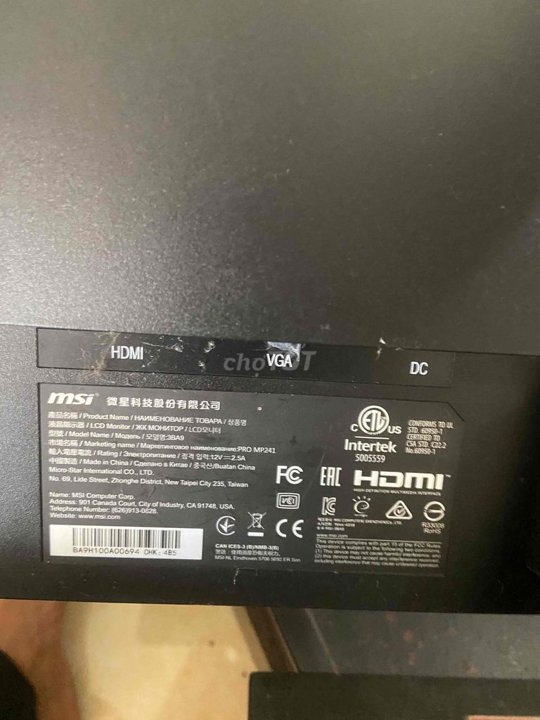 Bán màn 👉 MSI PRO MP241  • Kích thước: ~23.8 inch. Mua bán Máy tính để bàn tại Huyện Yên Thành Nghệ An được đăng bởi Phan Hoàng An hình 1