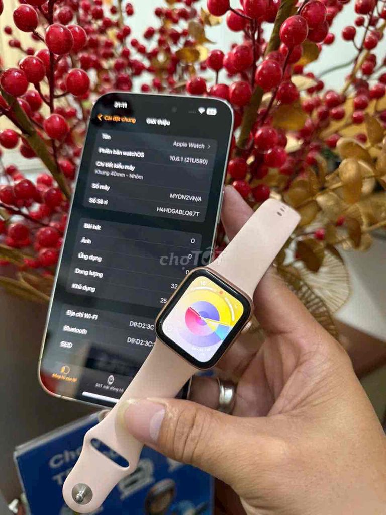 APPLE WACH SE HỒNG ZIN ĐẸP KENG PIN 94%