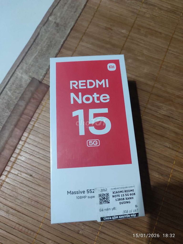 Xiaomi Redmi Note 15 5G 128GB Xanh. Mua bán Điện thoại tại Huyện Thanh Trì Hà Nội được đăng bởi Min Min hình 1