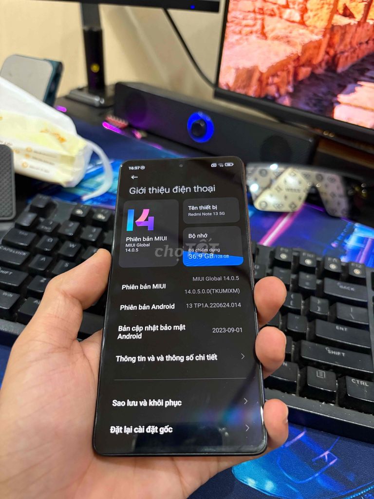 Xiaomi Redmi Note 13 5G 128GB Đen. Mua bán Điện thoại tại Huyện Hoa Lư Ninh Bình được đăng bởi Chinh Trinh Duc hình 1