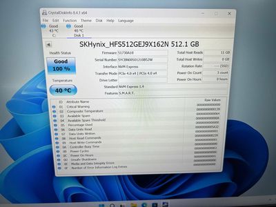 SSD SKhynix 512gb Gen4x4 như new cần ra đi. Mua bán Linh kiện (RAM, Card...) tại Quận 8 Tp Hồ Chí Minh được đăng bởi Vũ Trần