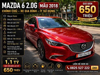 Mazda Mazda 6 2.0G 2017 Đỏ
