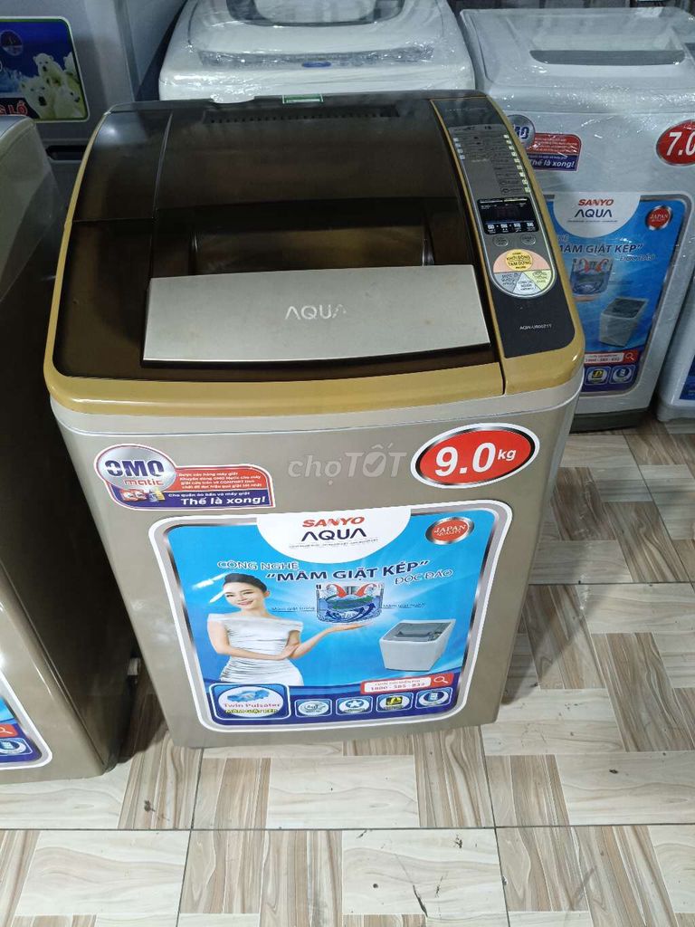 Máy giặt sanyo Aqua 9kg. Bh6 tháng.free