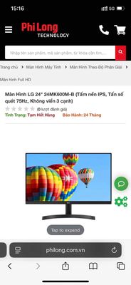 màn hình LG 24 inch. Mua bán Phụ kiện (Màn hình, Chuột...) tại Quận Ngũ Hành Sơn Đà Nẵng được đăng bởi Lê Thanh Tú