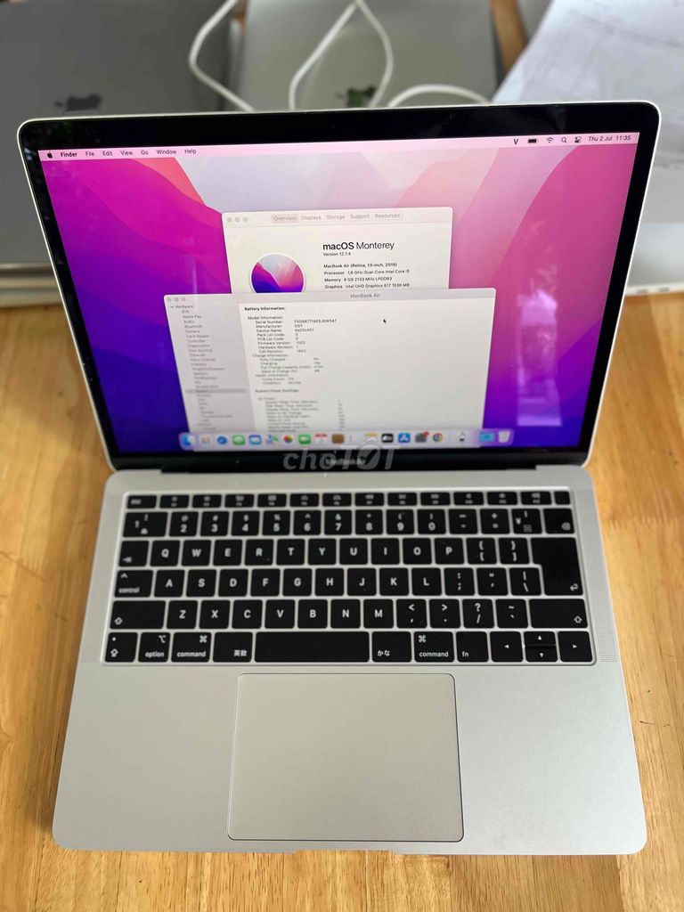 Apple MacBook Air 2019 13 inch 8GB/256GB Bạc. Mua bán Laptop tại Quận Sơn Trà Đà Nẵng được đăng bởi BƠ BƯ Macbook Cũ hình 1