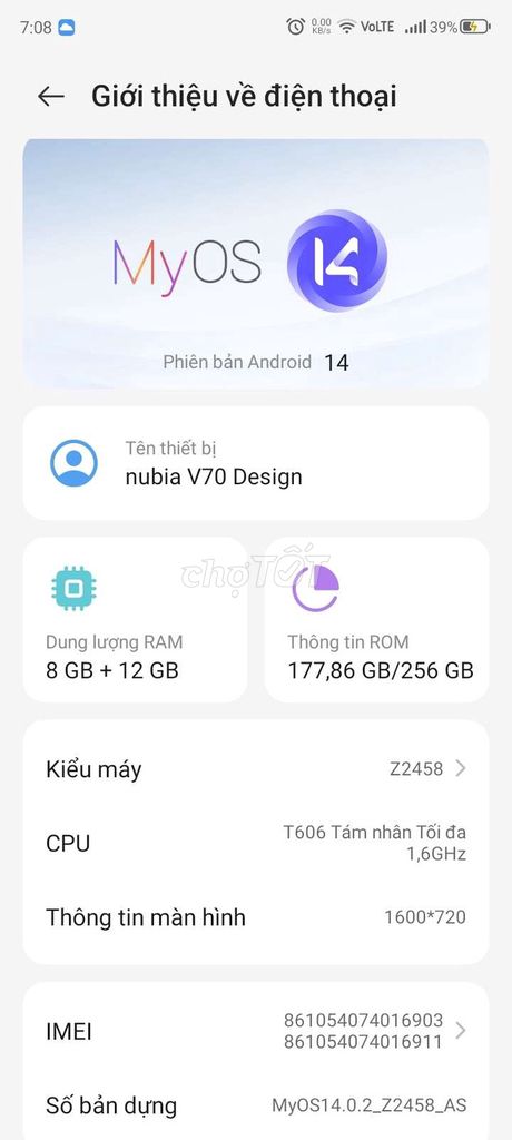Nubia V70 Design 128GB. Mua bán Điện thoại tại Quận Sơn Trà Đà Nẵng được đăng bởi Bình Lê hình 1