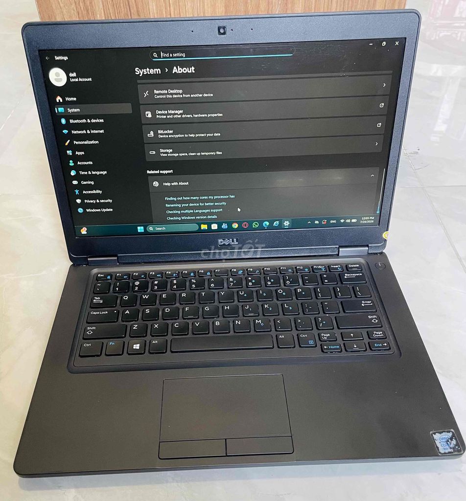 Dell Latitude 5490 i7-8650U 16GB/238GB Đen. Mua bán Laptop tại Quận Bình Tân Tp Hồ Chí Minh được đăng bởi Gia Khải   hình 1