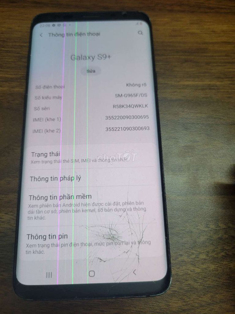 Samsung Galaxy S9+ 64GB Đen. Mua bán Điện thoại tại Quận Bình Tân Tp Hồ Chí Minh được đăng bởi Anh Tuấn hình 1