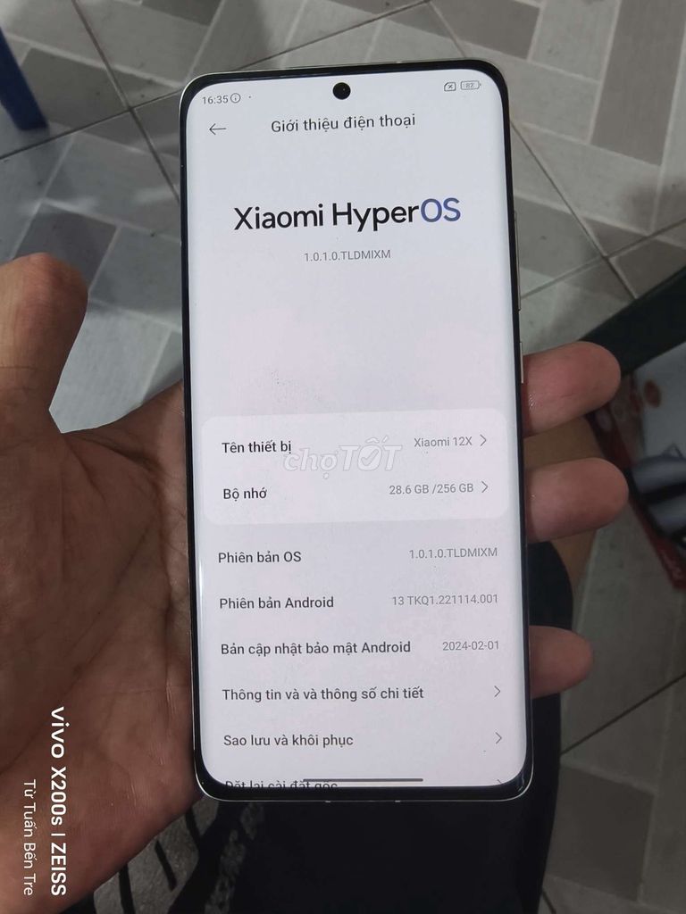 Xiaomi Mi 12x 8.256 rôm quốc tế , nhỏ gọn. Mua bán Điện thoại tại Huyện Châu Thành Bến Tre được đăng bởi Từ Tuấn Bến Tre hình 1
