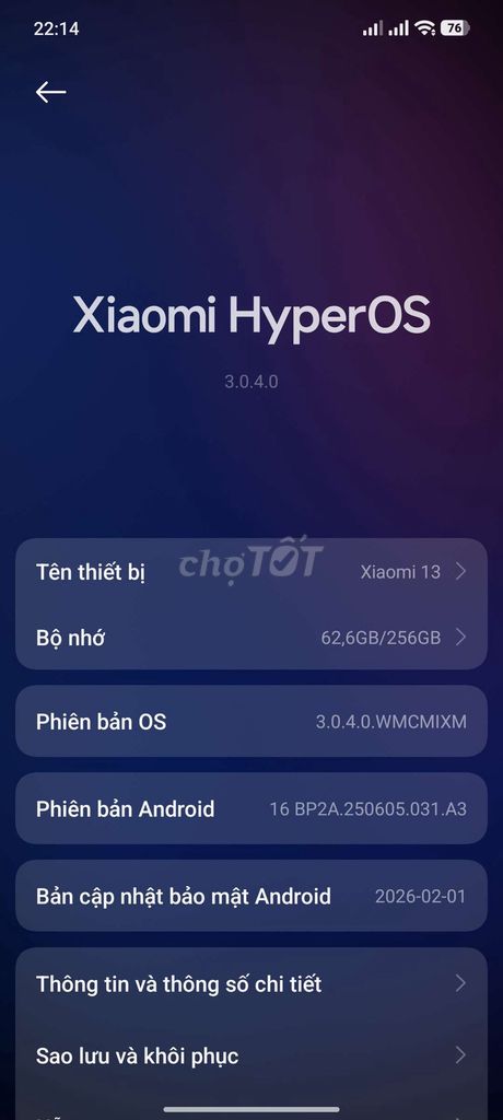 Xiaomi Mi 13 256GB. Mua bán Điện thoại tại Quận Ngũ Hành Sơn Đà Nẵng được đăng bởi Hoàng hình 1
