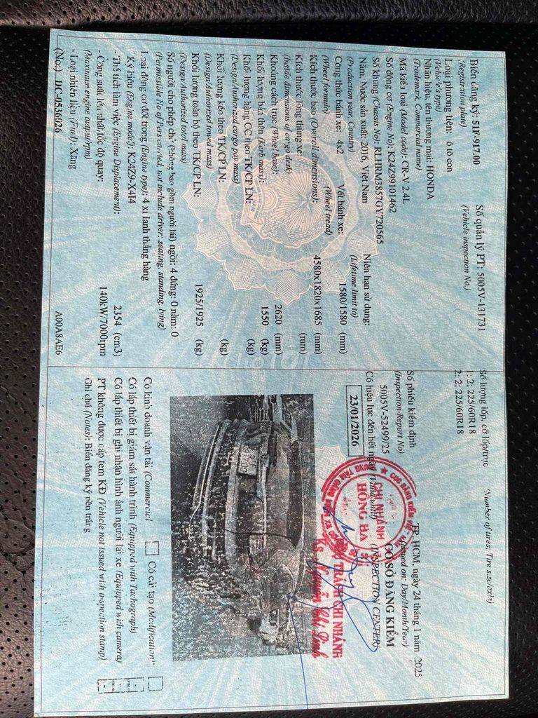 Honda CR V 2016 2.4 AT - TG - 76000 km. Mua bán Ô tô tại Quận Tân Phú Tp Hồ Chí Minh được đăng bởi Mr Phi hình 17