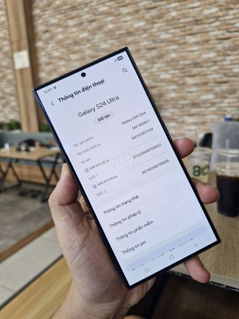 Samsung Galaxy S24 Ultra 256GB zin áp suất 99%. Mua bán Điện thoại tại Quận Ninh Kiều Cần Thơ được đăng bởi nguyễn Trần Quân hình 1