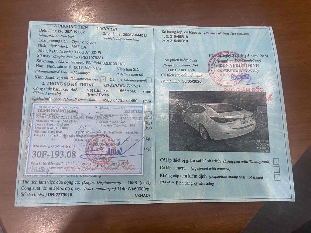 Mazda3 2018 bản cao cấp 2.0AT, 1 chủ từ đầu. Mua bán Ô tô tại Quận Bắc Từ Liêm Hà Nội được đăng bởi Đỗ Tiến Dũng hình 12