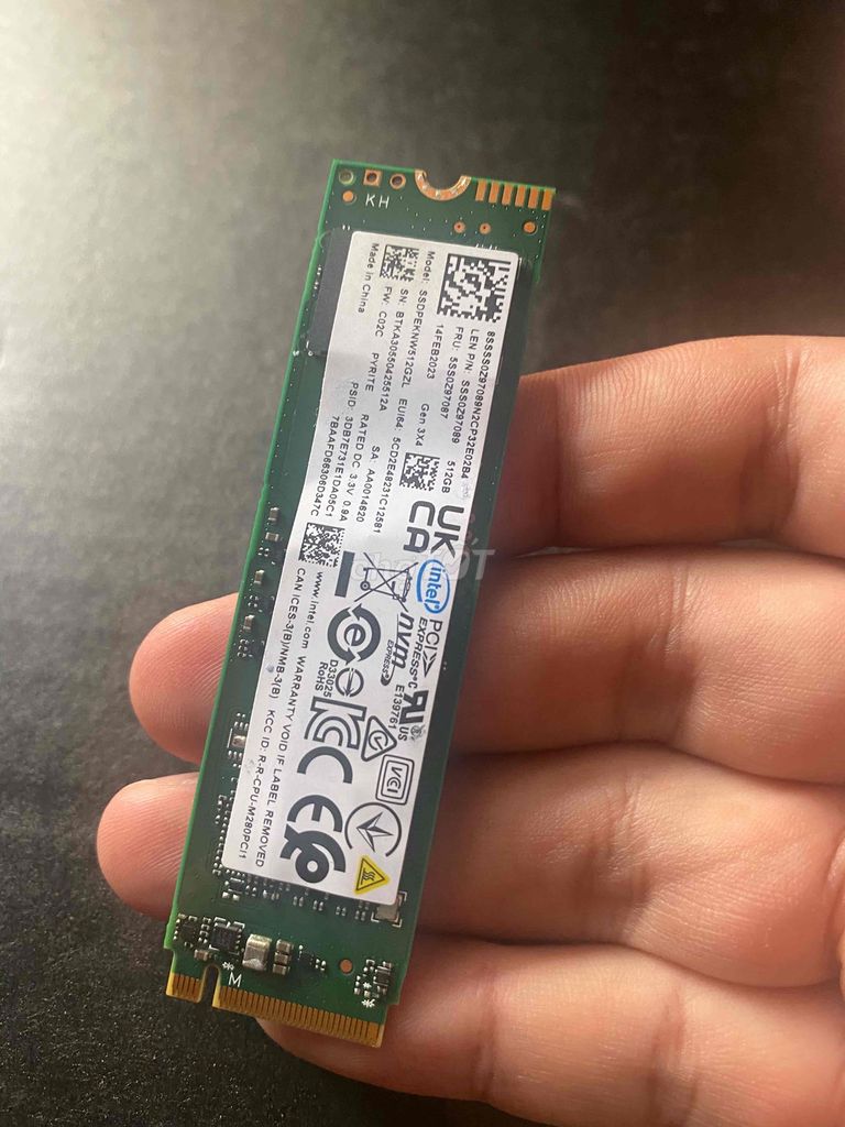 SSD Nvme 512G intel mỹ zin all sẵn Win 10 Pro