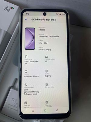 Oppo Reno14 Pro 1TB Trắng Mới 100%. Mua bán Điện thoại tại Thành phố Biên Hòa Đồng Nai được đăng bởi Ngô Đức Nghị