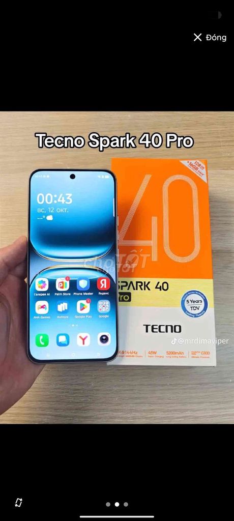 Tecno Spark 40 Pro 128GB. Mua bán Điện thoại tại Quận Bình Tân Tp Hồ Chí Minh được đăng bởi Văn Phúc Nguyễn hình 1
