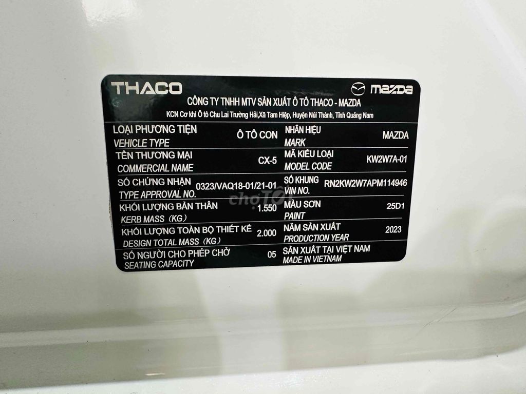 Mazda CX 5 2023 2.0 Premium - 9000 km. Mua bán Ô tô tại Huyện Bắc Tân Uyên Bình Dương được đăng bởi Ô Tô Quân Bồ Bình Dương hình 15