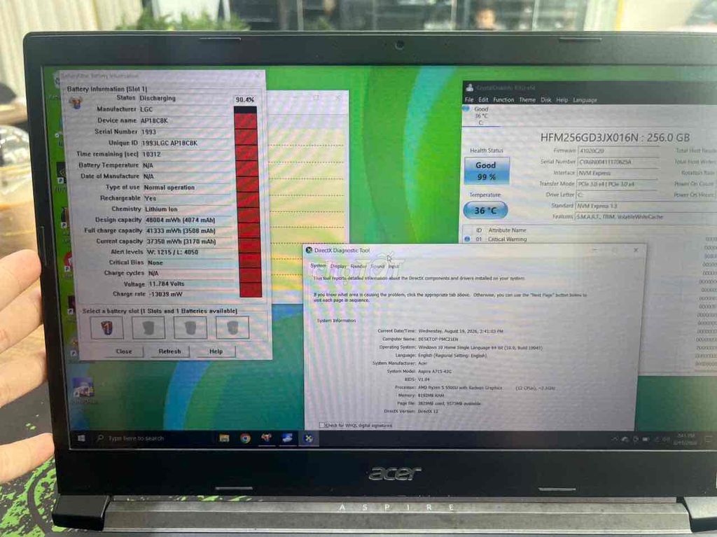 Acer Aspire A715 Ryzen 5 5500U 8GB/256GB GTX 1650. Mua bán Laptop tại Quận Gò Vấp Tp Hồ Chí Minh được đăng bởi LuxthumuaGoVap hình 1