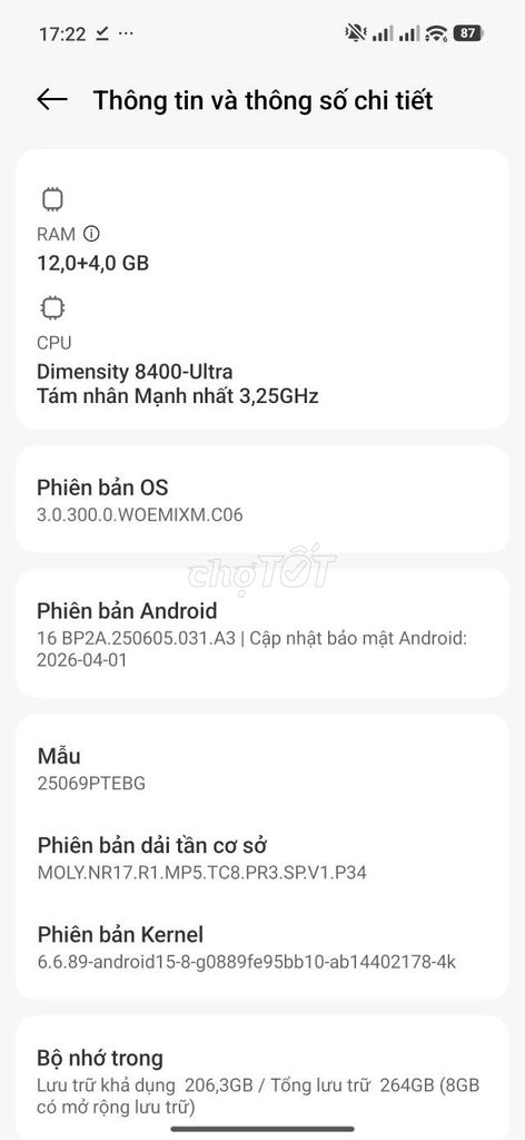 Xiaomi 15T 264GB Đen 99,99%. Mua bán Điện thoại tại Quận Nam Từ Liêm Hà Nội được đăng bởi Trần Tuấn Anh hình 1