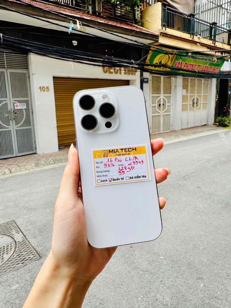 Apple iPhone 16 Pro 128GB Trắng LL/A 99%. Mua bán Điện thoại tại Quận Ba Đình Hà Nội được đăng bởi Huy Trần hình 1