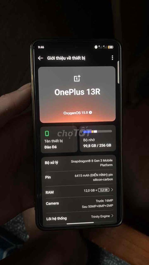 OnePlus 13R 256GB Xám. Mua bán Điện thoại tại Quận Hoàng Mai Hà Nội được đăng bởi Đào Hoàng Minh hình 1