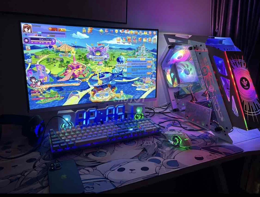 PC gaming Trắng Kính + LED RGB. Mua bán Máy tính để bàn tại Quận Bình Tân Tp Hồ Chí Minh được đăng bởi Gm hình 1