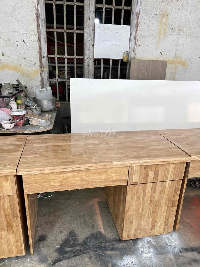 BÀN LÀM VIỆC GỖ CAO SU 60*120*75