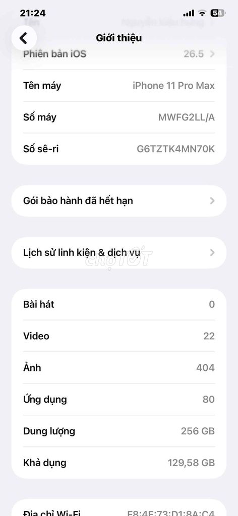 Apple iPhone 11 Pro Max 256GB mặt kính sau vỡ nhẹ. Mua bán Điện thoại tại Thành phố Tuy Hòa Phú Yên được đăng bởi hưnghihi hình 1