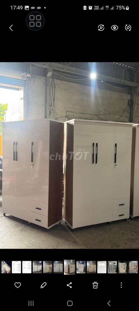 Tủ quần áo Ecomi nhựa trắng. Mua bán Tủ, kệ gia đình tại Quận Cẩm Lệ Đà Nẵng được đăng bởi Uyên Trần hình 1