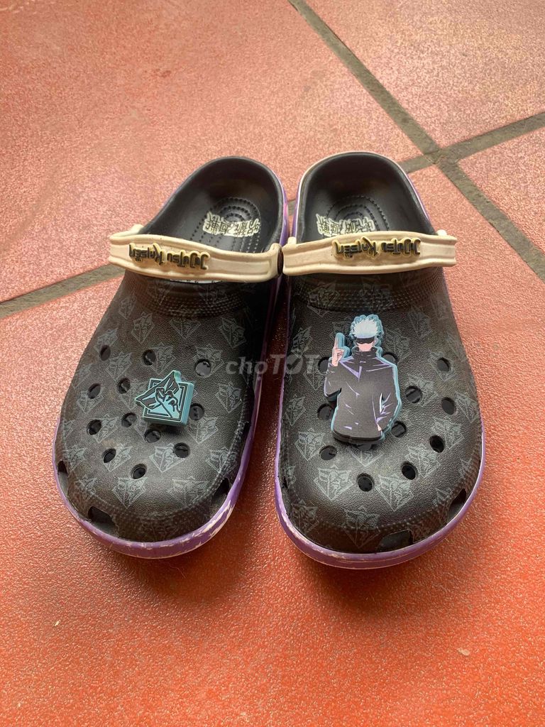 Dép Crocs Nhựa Đen Tím M9 W11. Mua bán Giày dép tại Huyện Đông Anh Hà Nội được đăng bởi shop linh tinh hình 1