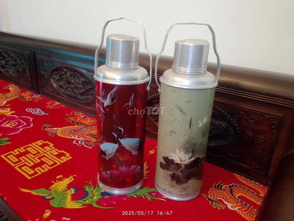 Phích nước kim loại Trung Quốc. Mua bán Đồ sưu tầm, đồ cổ tại Huyện Xuân Trường Nam Định được đăng bởi Đồ cũ NĐ hình 1