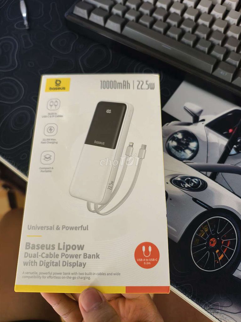 Sạc dự phòng Baseus Lipow 10000mAh 22.5W Trắng. Mua bán Phụ kiện (Màn hình, Chuột...) tại Thành phố Thủ Đức Tp Hồ Chí Minh được đăng bởi Hoang Thai hình 1
