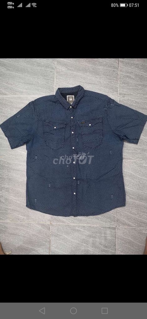 Áo sơmi khoác G-Star Raw Denim Xanh Wash size XL. Mua bán Quần áo tại Quận Gò Vấp Tp Hồ Chí Minh được đăng bởi Hàng 2handsgood hình 1