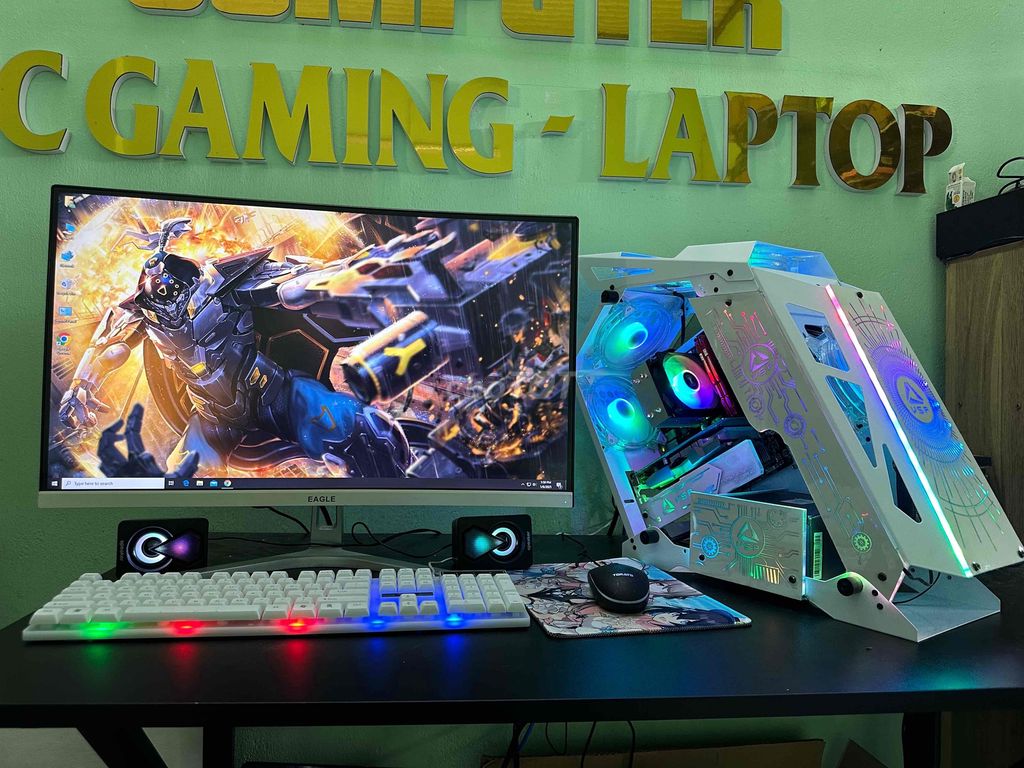 Full Bộ Gaming đẹp màn 27' 75hz Cong Full viền