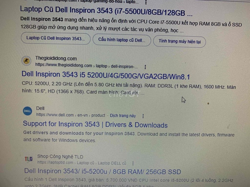 Dell Inspiron 3543 i5-5200U 15.6 inch. Mua bán Laptop tại Quận Thanh Khê Đà Nẵng được đăng bởi Top1T hình 1