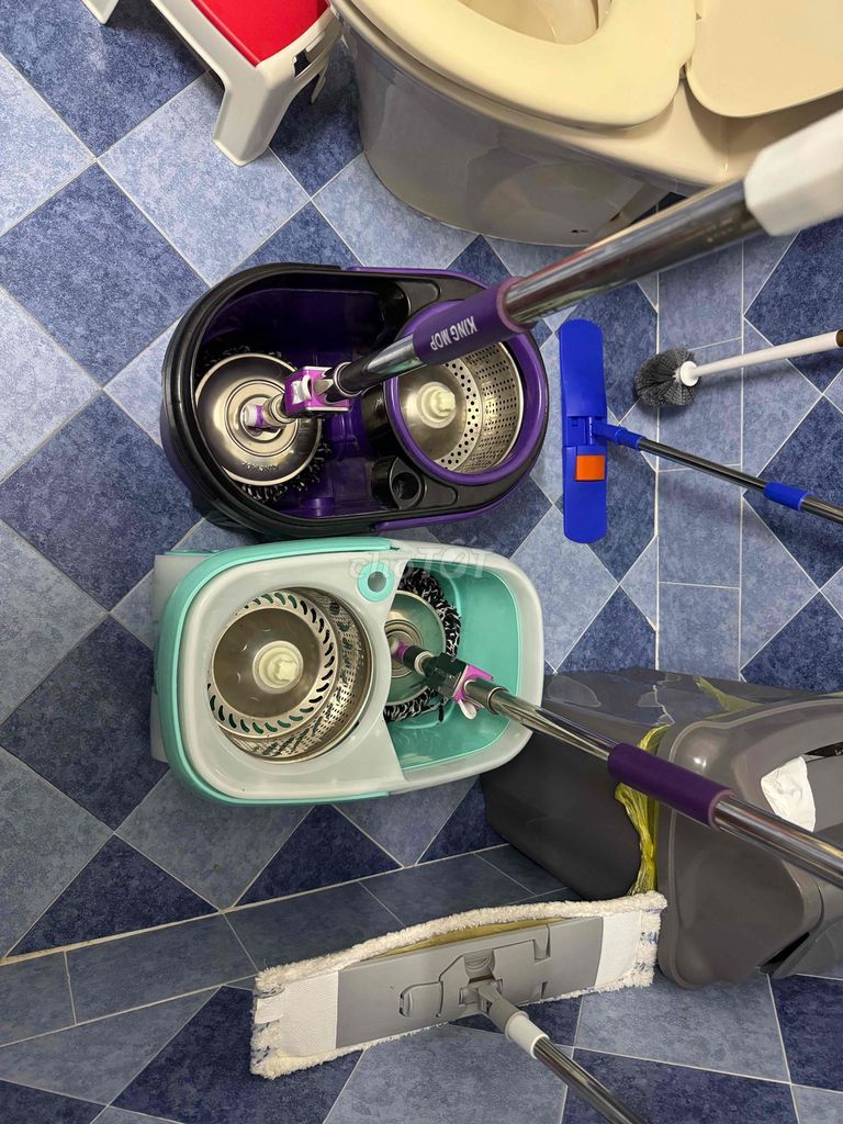 Bộ lau nhà King Mop Tím, Xanh ngọc. Mua bán Thiết bị vệ sinh, nhà tắm tại Thành phố Thái Bình Thái Bình được đăng bởi Hà miu hình 1
