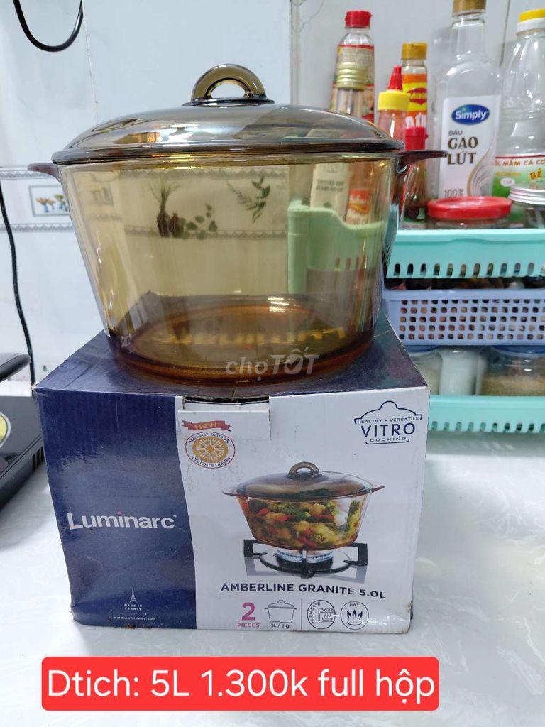 Nồi Luminarc Amberline Granite Thủy tinh 5L. Mua bán Dụng cụ nhà bếp tại Thành phố Thủ Đức Tp Hồ Chí Minh được đăng bởi ng thị kim hồng hình 1