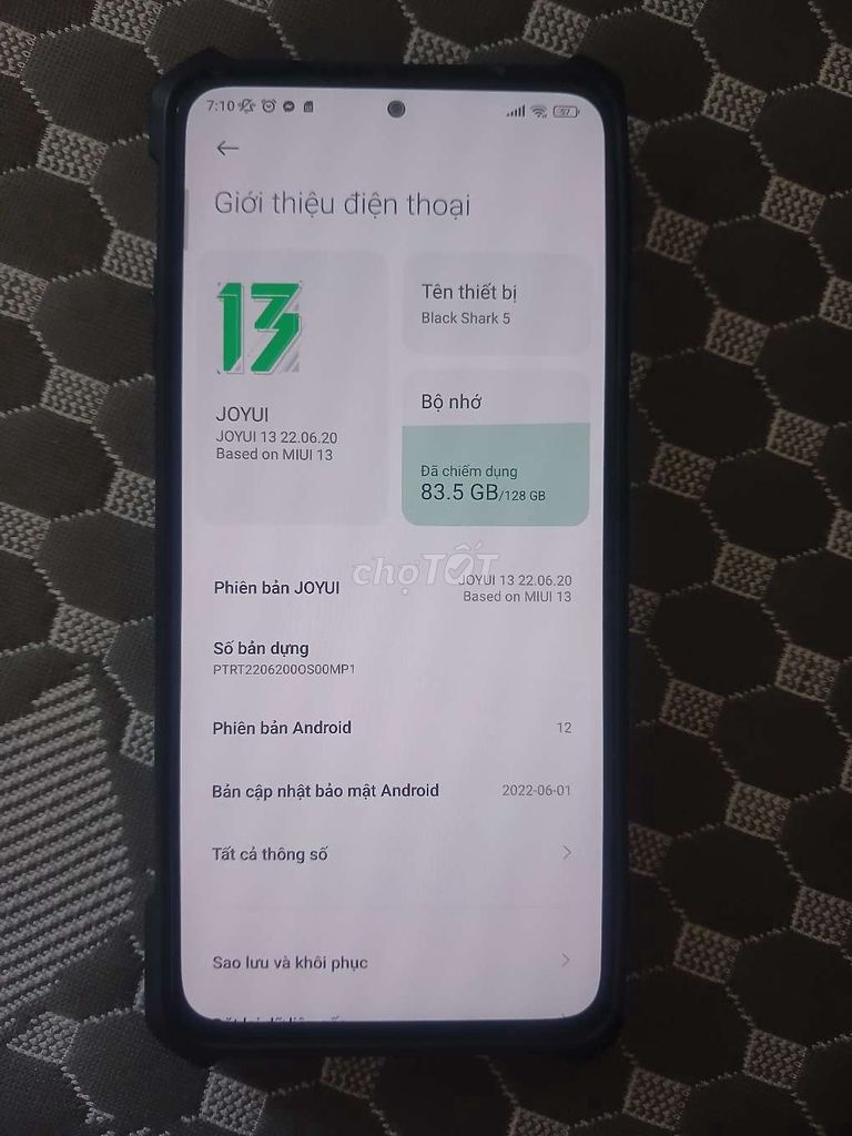 Xiaomi Black Shark 5 128GB. Mua bán Điện thoại tại Thành phố Huế Thừa Thiên Huế được đăng bởi decor tivi hình 1