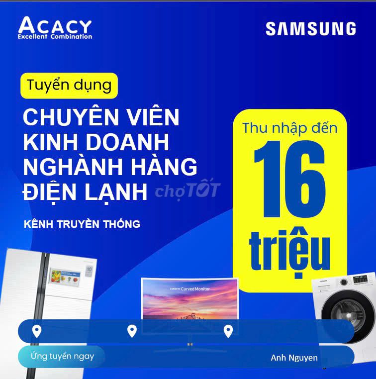 GÒ CÔNG-TUYỂN NV TƯ VẤN BÁN HÀNG ĐIỆN LẠNH SAMSUNG