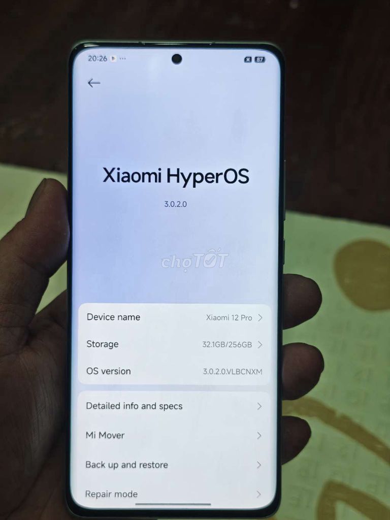 Xiaomi 12 Pro 12/256GB Xanh. Mua bán Điện thoại tại Quận Hoàng Mai Hà Nội được đăng bởi Nguyennoi hình 1