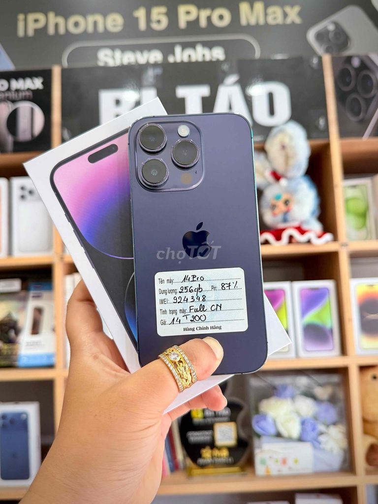 iPhone 14 Pro 256GB Tím (Có Khe Sim). Mua bán Điện thoại tại Thành phố Long Xuyên An Giang được đăng bởi Bi Táo Store hình 1