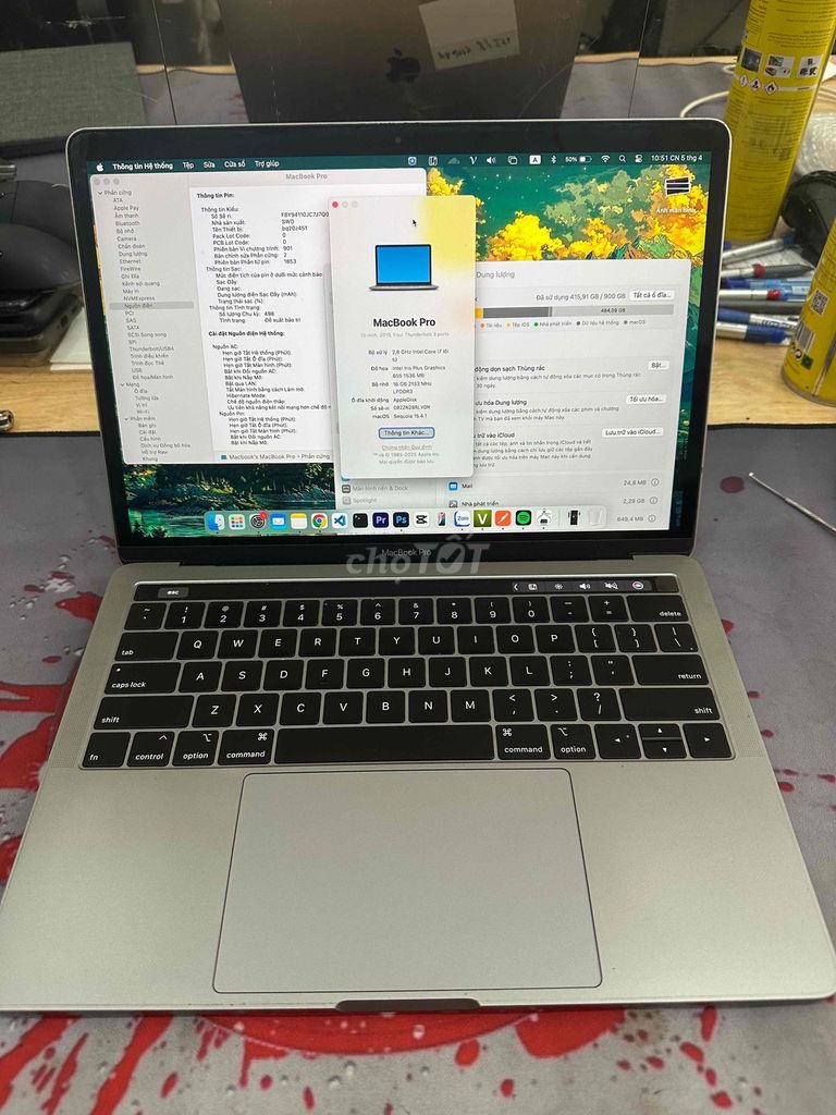Apple MacBook Pro 2019 i7 13 inch 16GB/1TB. Mua bán Laptop tại Quận Đống Đa Hà Nội được đăng bởi Chí Hướng Smartphone Cs HN hình 1