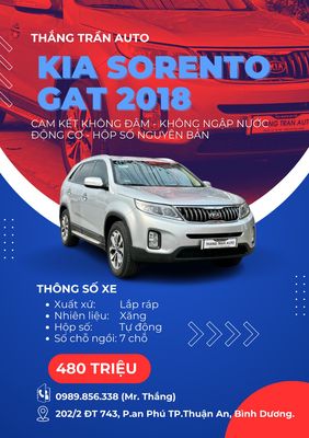 Kia Sorento 2.4 GAT Sản xuất: 2018 Odo: 43.000 KM
