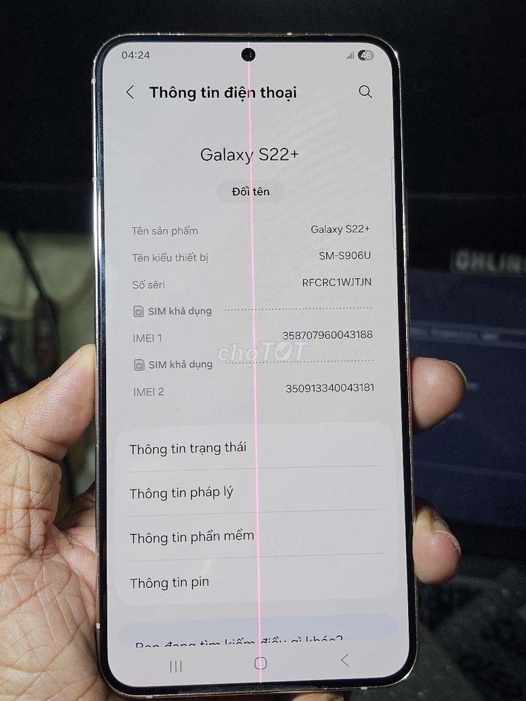 Samsung Galaxy S22+ 128GB VN zin tầm . Mua bán Điện thoại tại Quận 8 Tp Hồ Chí Minh được đăng bởi Thiên Hòa mobile  hình 1